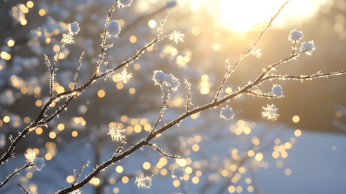 Luminen puun oksa aurinkoa vasten